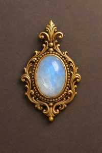 Rainbow Moonstone Charm Pendant 925 <b>Sterling</b> <b>Silver</b> 14k Gold Plated Dainty Classic Women's Necklace Top Grade Quality IGI - Product Image 6