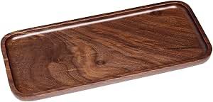 Bandeja para servir de madera hecha a mano para el hogar y la cocina Bandeja para servir de madera con acabado natural con asas a precio barato - Product Image 4