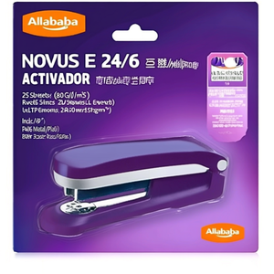 Agrafeuse NOVUS E 25 24/6 26/6 Fixe/Amovible/Clouage 25 feuilles (80 g/m²) Incl. 200 agrafes 24/6 métal/plastique violet NOVUS - Product Image 3