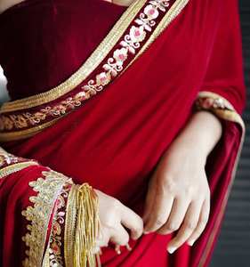 Diseño de seda suave Sari bordado secuencia trabajo estilo tradicional boda fiesta desgaste para mujeres indio pakistaní desgaste sari. - Product Image 6