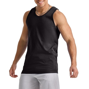 Camisetas de Gimnasio Negras Personalizables para Hombre, de Alta Calidad, de Algodón y Poliéster, Transpirables, Ecológicas, de Secado Rápido, Informales, sin Mangas, para Fitness - Product Image 1