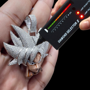 925 argent Sterling plaqué or Rose Anime Goku VVS naturel Moissanite laboratoire cultivé diamant Hip-Hop bijoux fins pendentifs et breloques - Product Image 3