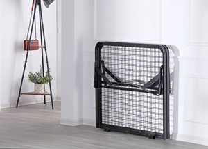 เตียงโลหะแบบพกพาพับได้แบบพรีเมี่ยมเตียงเหล็กแบบตะแกรงสำหรับงานหนักเตียงขนาดกะทัดรัดทันสมัยติดตั้งได้อย่างรวดเร็วสำหรับหอพัก - Product Image 2