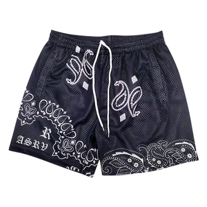 2022 hommes Gym maille Shorts haute qualité taille élastique plage conseil Shorts de course séchage rapide respirant impression personnalisée basket-ball - Product Image 4