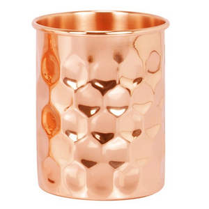 Vaso de cobre con acabado martillado, artesanía auténtica, mejora el sabor y la presentación, ideal para fiestas y reuniones - Product Image 3