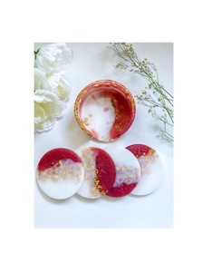 Beautiful handmade resin <b>coaster</b> <b>set</b> for home decoration crafted with durable material suitable for gifting - Product Image 2