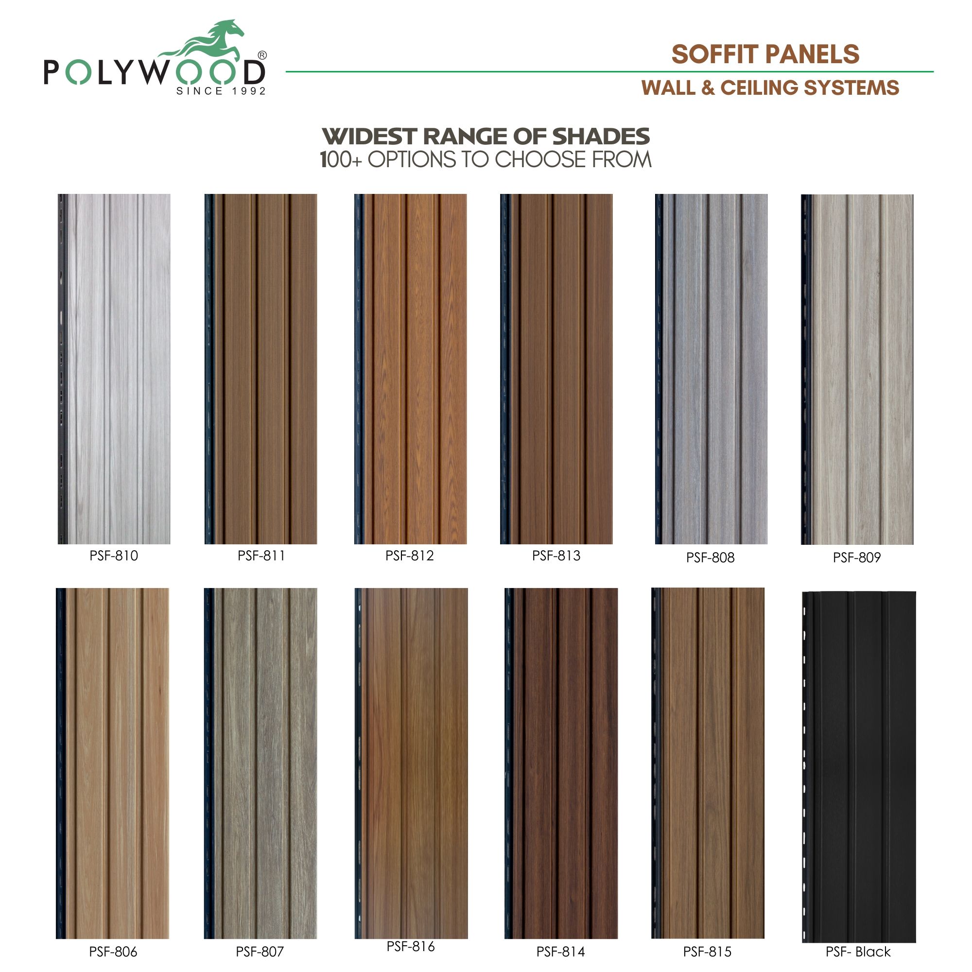 wide range of colors available