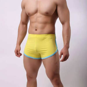 Venta al por mayor de los hombres de algodón bóxer gimnasio atlético de alta calidad pantalones cortos nuevo diseño de moda entrenamiento deportes correr Fitness pantalones cortos - Product Image 2