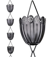Magnifique Chaîne de Pluie en Aluminium de Luxe avec Plusieurs Gobelets, Style Américain Moderne et Traditionnel pour la Décoration de la Maison et du Jardin