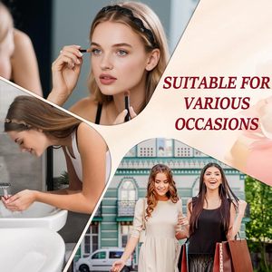 Confezione da 3 fascia per capelli in stile retrò Vintage con cranio antiscivolo fascia per capelli artificiale da donna - Product Image 6