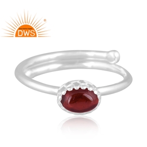 Anillo apilable de piedras preciosas granate Natural de plata de ley fina superventas, joyería personalizada para mujer, regalo para ella - Product Image 2