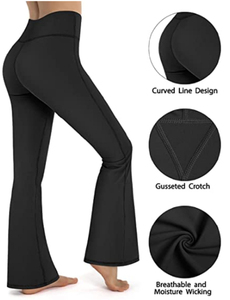 Nouveau pantalon de yoga à taille haute à carreaux pour femmes, pantalon de sport ajusté qui relève les fesses, pantalon large en polyester et élasthanne respirant - Product Image 4