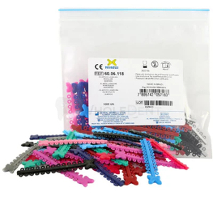 Modules de ligature élastiques Morelli, couleurs assorties, 1000 pièces - Product Image 1