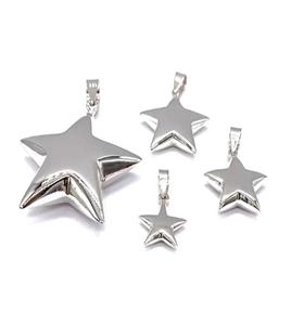 จี้รูปดาวอ้วน925ดาว3D เงินสเตอร์ลิงสำหรับทำอุปกรณ์ทำ DIY จี้เครื่องประดับและเสน่ห์ - Product Image 2