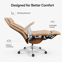 Chaise de bureau ergonomique inclinable moderne avec repose-pieds, chaise de direction intelligente pour le bureau à domicile