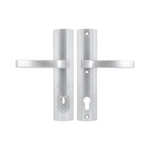 Poignée de porte Axa PRESTIGE 92 PZ, 3ème classe avec protection cylindre FLEX (résistante au feu), couleur F1-Argent - Product Image 1