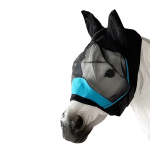 Masque anti-mouches léger pour cheval en plein air pour l'équitation en plein air en maille respirante avec protection solaire UV Accessoire de culotte durable - Product Image 3
