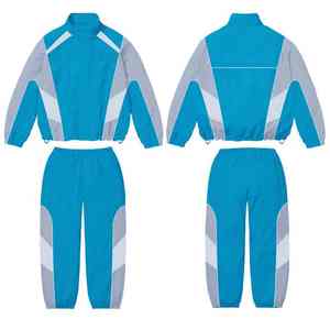 Ensembles de survêtements d'hiver tendance pour hommes, personnalisés, en maille solide, doublés, coupe régulière, grande taille, vierges, froissés - Product Image 2