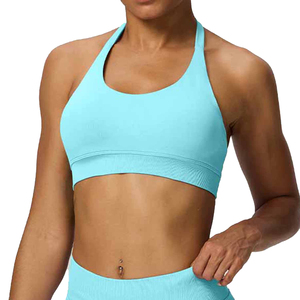 Top Deportivo Corto con Logotipo Personalizado, Sujetador Deportivo de Alto Impacto para Mujer, Top Corto sin Espalda para Gimnasio, Fitness y Running - Product Image 1