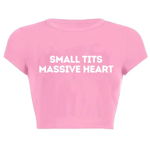 Personalizable transpirable de secado rápido sostenible mujer Sexy recortada Top bebé Camiseta estilo Harajuku apliques personalizados Decoración - Product Image 2