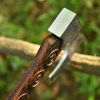 Hache viking en acier à haute teneur en carbone de qualité supérieure, fabriquée à la main, vente en gros, hache de camping, tomahawk, qualité OEM, forgée à la main, fourreau en cuir