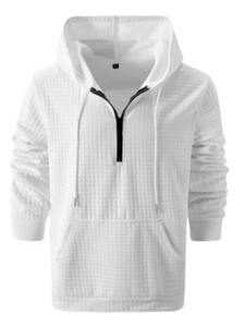 <b>Men's</b> 100% Cotton Fleece <b>Hoodie</b> Long-Sleeved Zipper & Drawstring Woven Fashion Trend Tops for Formal Casual Spring Autumn Winter - Product Image 5