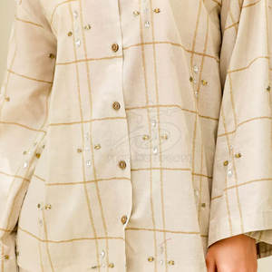 Conjunto Casual de Algodón 100%, Camisa de Manga Larga y Pantalones, Diseño Sólido con Decoración de Botones, Secado Rápido y Transpirable para Comodidad en Verano - Product Image 6