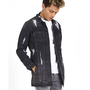 Chaqueta Vaquera Personalizada de Moda Flyingkick Enterprises, Lavado Ácido, Estilo Vintage Desgastado, Estilo HIGH STREET, Venta al Por Mayor para Hombre - Product Image 1