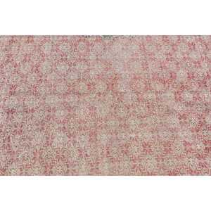 พรมตุรกีวินเทจ ขนาดใหญ่ 5.9x8.8 ฟุต พรมขนสัตว์สีแดงน้ำเงินลายอิคัต - Product Image 5