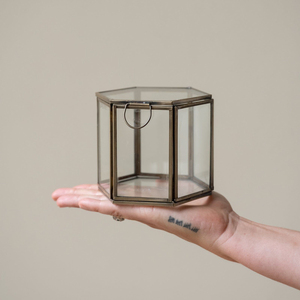 Newly launched Trendy Modern Design Home Decorative Metal <b>Glass</b> Trinket <b>Box</b>, covering the beauty of any room or table - Product Image 2