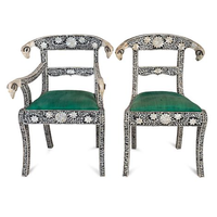 Chaise en incrustation d'os de haute qualité indienne, fabriquée à la main en Inde, prix direct d'usine raisonnable, chaise en incrustation d'os pour la maison, l'hôtel, la villa