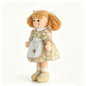 customized fabric plush <b>doll</b> ornament,stuffed girls,Mini hanging rag <b>doll</b>,blonde pigtail cloth <b>doll</b>,floral dress apron <b>doll</b> - Product Image 1
