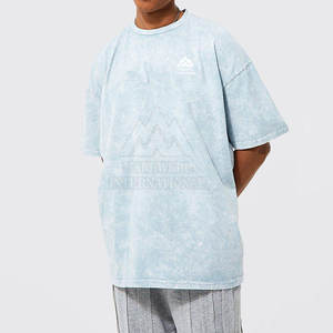 2025 nouveau Design Logo personnalisé hommes lavage à l'acide T-Shirt en gros hommes lavage à l'acide T-Shirts 100% coton coupe ample imprimé T-Shirt pour hommes - Product Image 4