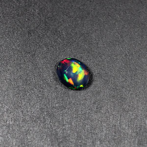 Opale de feu multi noire naturelle 8x6mm Cabochon ovale 1.00 Cts pierre précieuse pour la fabrication de bijoux - Product Image 5