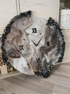 Reloj de pared de resina epoxi auxiliar, resina epoxi, sala de estar, muebles de calidad, decoración del hogar, reloj de pared personalizado, el mejor - Product Image 4