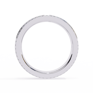 GIA ได้รับการรับรอง CVD HPHT ในห้องปฏิบัติการปลูกเพชร14K/18K แหวนแต่งงานทองคำนิรันดร์ - Product Image 3