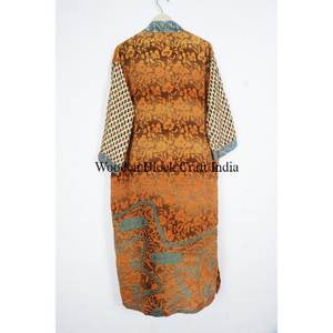 Unique Handmade Elegant Vintage Japanese Silk <b>Kimono</b> <b>Robe</b> Women Bohemian Floral <b>Long</b> Summer Wedding Jacket Bikini Cover - Product Image 5