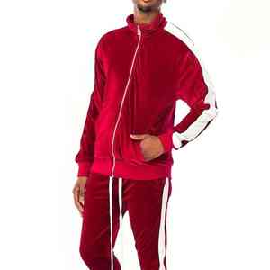 Ensemble de survêtement d'hiver en velours pour homme en deux pièces, doublure en polaire à capuche, taille élastique, ample, manches longues, épaules tombantes - Product Image 2