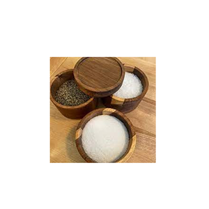Acacia Wood Salt Cellar Bowl <b>Box</b> with Spoon Kitchen Salt Container Holder with Lid with Handmade Shinny Polished - Product Image 1