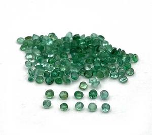 Lote de piedras preciosas sueltas de corte redondo de tamaño mixto de Esmeralda zambiana natural Esmeralda de 5-20mm para hacer joyas, piedra de corte esmeralda verde - Product Image 3