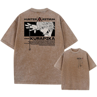 Vintage Anime Hunter X Hunter Acid camiseta estampado gráfico camisetas hombres mujeres Manga calle lavado 100% algodón camisetas Unisex