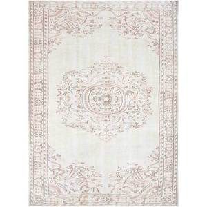 Alfombra de Lana Anudada a Mano, Color Beige Marrón Vintage, para Uso Doméstico, Sala de Estar, Pasillo, Entrada, Dormitorio Juvenil, Diseño de Medallón Rectangular - Product Image 1