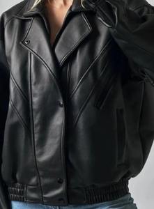 Chaqueta de Cuero de Piel de Oveja Genuina Clásica 2025 para Mujer, Tejida, de Alta Calidad, Ecológica, Transpirable, Ligera para Invierno - Product Image 6