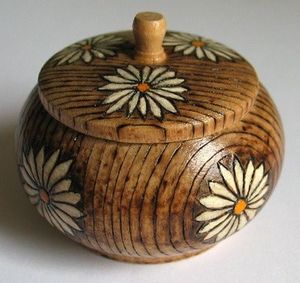 CAPTIVATING DESGIAN NATURAL WOODEN Premium Printed Home Wooden Tabletop Spice Box With Separate Compartments for Spices and - Product Image 4