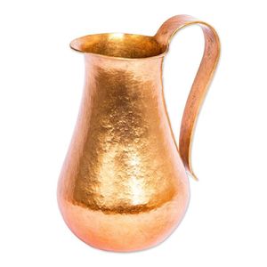 Traditional Indian <b>copper</b> <b>jug</b> with spiritual benefits and antique charm ideal for health conscious individuals or ceremonies - Product Image 1