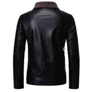 Chaqueta de Cuero para Hombre, Diseño Nuevo, 100% Cuero, Recubierta de Lona, Mangas Largas, Estilo Urbano, Profesional, Cuello Alto, Gran Venta - Product Image 6