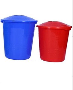 Poubelle extérieure en plastique ronde, petite, mignonne, debout, de type induction, écologique, OEM - Product Image 1