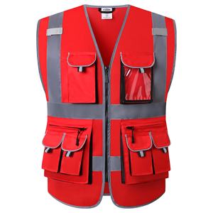 Veste de sécurité haute visibilité avec logo personnalisé S-5XL, multi-poches, réfléchissante, uniforme de travail pour ingénieur, gilet de sécurité haute visibilité avec poche - Product Image 2
