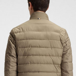 Vestes bomber unies à prix avantageux pour hommes, collection hiver, impression de logo personnalisée, couleur unie, poignets ajustables, fermeture éclair - Product Image 5