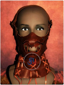 ยุคกลางเกราะซามูไรหนังหน้ากากใบหน้าผู้หญิงหนังเครื่องแต่งกายหมวกกันน็อควันฮาโลวีนสีน้ำตาลหนังรายการของขวัญ - Product Image 6